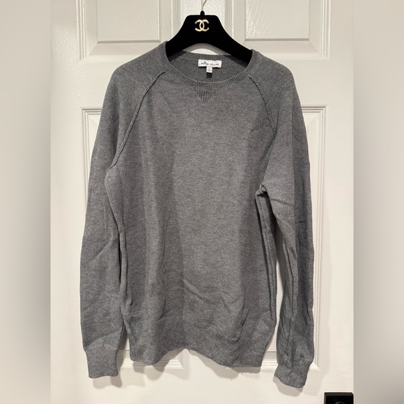 Peter Millar Mens Cotton Wool Blend Crown Crewneck Sweater Gray Sz M